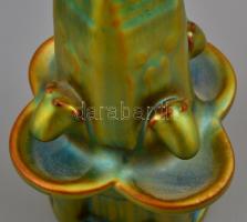 Zsolnay eozin mázas kút, kopott jelzéssel, m: 14 cm