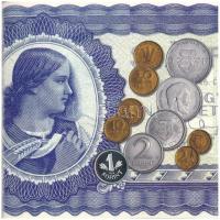 2006. 1Ft-100Ft (8xklf) forgalmi sor szettben, benne 1946-os 1Ft Ag "Hatvanéves a Forint" ...