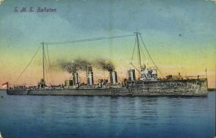 SMS Balaton az Osztrák-Magyar Haditengerészet Tátra-osztályú rombolója / WWI Austro-Hungarian Navy, K.u.K. Kriegsmarine, Tatra-class destroyer (Zerstörer). C. Fano 1914-15. 56. (kopott sarkak / worn corners)