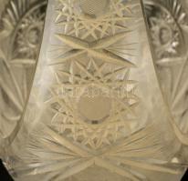 Nagyméretű kristály kínáló kosár. hibátlan 26 cm, m: 19 cm