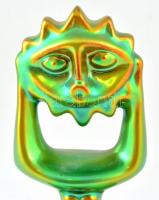 Zsolnay eozin Nap-totem. Jelzett, hibátlan. 15 cm