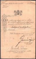 1901 Hadapródi kinevezés és szolgálaton kívül helyezési igazolás