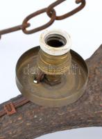 Agancscsillár, bura nélkül, bekötve, h:75 cm, 36×20 cm