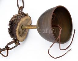 Agancscsillár, bura nélkül, bekötve, h:75 cm, 36×20 cm