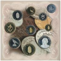 1998. 50f-200Ft (10xklf) forgalmi sor dísztokban + 1998. 100Ft alpakka "1848-1849. Szabadságharc 150. évfordulójára" T:PP  Adamo FO31.1