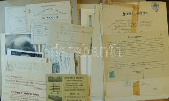 1917-1951 Német órásmester hagyatéka: érdekes okmányok, fotók, egyéb iratok vegyesen mappában