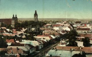 1915 Nagybánya, Baia Mare; látkép / general view (szakadás / tear)