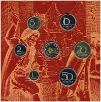 2001. 1Ft-100Ft (7xklf) forgalmi sor dísztokban, "Magyarország pénzérméi" sorozat T:PP Ada...