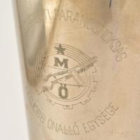 A Budapesti Parancsnokság legjobb önálló egysége, munkásőr kupa, kopásnyomokkal, m: 42 cm