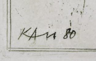 Kass János (1927-2010): Híres orvosok. 6 db-os rézkarc sorozat. Rézkarc, papír, jelzett a dúcon.19x9...