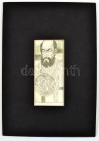 Kass János (1927-2010): Híres orvosok. 6 db-os rézkarc sorozat. Rézkarc, papír, jelzett a dúcon.19x9...