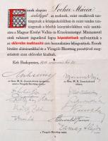 1916 Zeneakadémia, énektanítói oklevél Kodály Zoltán, Weiner Leó, Kacsoh Pongrác és más neves tanáro...