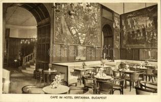 Budapest VI. Hotel Britannia szálloda, kávéház, belső. Teréz Körút 39.