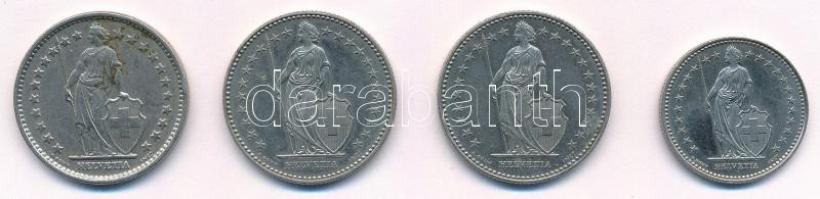 Svájc 1968-1994. 1Fr + 2Fr (3xklf) T:2
Switzerland 1968-1994. 1 Franc + 2 Francs (3xdiff) C:XF