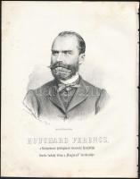 1867 Houchard Ferenc a Középdunai Gőzhajózási Társaság igazgatója. Marastoni József litográfiája 21x16 cm