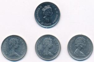Kanada 1974-2000. 25c Ni (4xklf) T:1-
Canada 1974-2000. 25 Cents Ni (4xdiff) C:AU