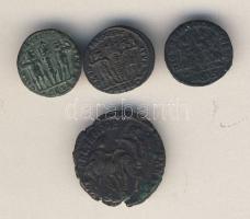 Római Császárság II.Constantius 324-361. 4db bronzpénz (3klf!) T:3,3/4