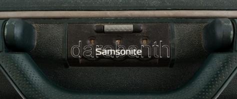 Samsonite műanyag aktatáska, számzáras, működik, karcolásokkal, 47×11×36 cm