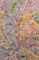 1944 Budapest térképe. Stoits Gy. Utcajegyzékkel. 43x59 cm (kisebb szakadásokkal, ceruzás bejelöléss...