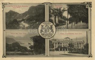 1926 Cape Town, Greetings from South Afrirca, Camps Bay, Houses of Parliament, Avenue, Table Mountains, On the Pipe Track (EK)