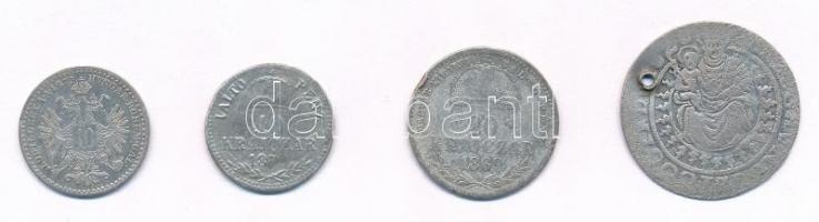 Erdély 1626NB Széles Garas Ag "Bethlen Gábor" Nagybánya (2,16g) + 1869KB 20kr + 1870KB 10k...