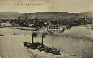 Koblenz, Coblenz; Rhein und Mosel / steamship (EK)