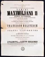 1860 Filozófiai doktori díszoklevél magyar származasú személy részére bajor egyetemen 2 db. 44x58 cm