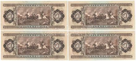 1969. 50Ft (4x) 2db sorszámkövető és 2db közeli sorszám T:I-