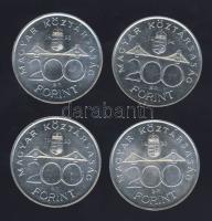 1993-94. 200Ft Ag "MNB" (3x), "Deák" (1x) T:BU,2