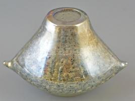 Barovier jelzéssel: Fújt buborékos kis váza, két rétegű, hibátlan, m: 8 cm