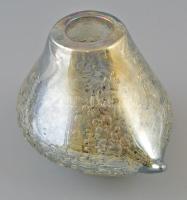 Barovier jelzéssel: Fújt buborékos kis váza, két rétegű, hibátlan, m: 8 cm