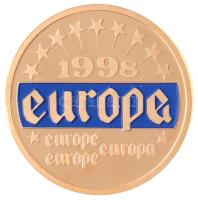 1998. Europa aranyozott fém emlékérem (30mm) T:PP 1998. Europa gold plated commemorative medallion (30mm) C:PP