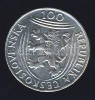 Csehszlovákia 1951. 100K Ag "Kommunista párt 30. évfordulója" T:2+