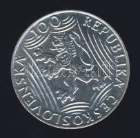Csehszlovákia 1949. 100K Ag "Sztálin 70. születésnapja" T:2/2+