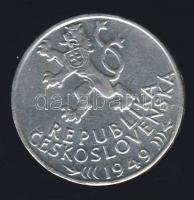 Csehszlovákia 1949. 100K Ag "Iglói bányászat 700. évfordulója" T:2/2+