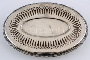 Alpakka ételmelegítő, jelzett, 27×17 cm