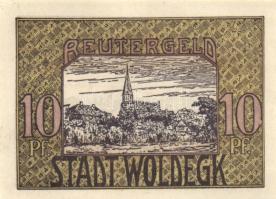 Német Birodalom/Weimari Köztársaság/ Woldegh 1922. 10Pf + 25Pf + 50Pf 3klf db, teljes sor T:I,I-