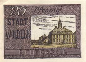 Német Birodalom/Weimari Köztársaság/ Woldegh 1922. 10Pf + 25Pf + 50Pf 3klf db, teljes sor T:I,I-