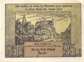 Német Birodalom/Weimari Köztársaság/ Woldegh 1922. 10Pf + 25Pf + 50Pf 3klf db, teljes sor T:I,I-