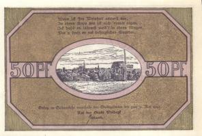 Német Birodalom/Weimari Köztársaság/ Woldegh 1922. 10Pf + 25Pf + 50Pf 3klf db, teljes sor T:I,I-