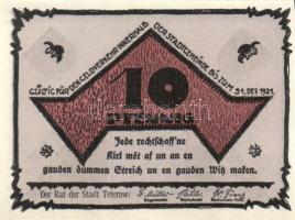 Német Birodalom/Weimari Köztársaság/ Teterow 1922. 10Pf + 25Pf + 50Pf 3klf db, teljes sor T:I