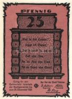 Német Birodalom/Weimari Köztársaság/ Teterow 1922. 10Pf + 25Pf + 50Pf 3klf db, teljes sor T:I