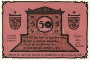 Német Birodalom/Weimari Köztársaság/ Teterow 1922. 10Pf + 25Pf + 50Pf 3klf db, teljes sor T:I