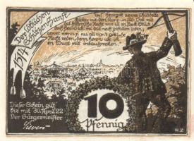 Német Birodalom/Weimari Köztársaság/ Wittenburg 1922. 10Pf + 25Pf + 50Pf 3klf db, teljes sor T:I