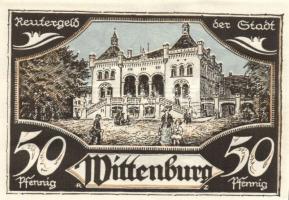 Német Birodalom/Weimari Köztársaság/ Wittenburg 1922. 10Pf + 25Pf + 50Pf 3klf db, teljes sor T:I