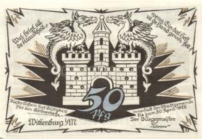 Német Birodalom/Weimari Köztársaság/ Wittenburg 1922. 10Pf + 25Pf + 50Pf 3klf db, teljes sor T:I