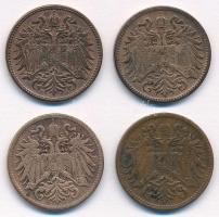 Ausztria 1903-1906. 2h Br (4xklf) Ritkább évek! T:2,2-
Austria 1903-1906. 2 Heller Br (4xdiff) Rare...