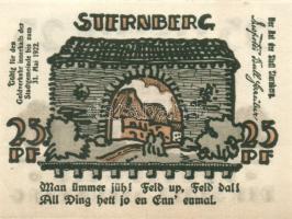 Német Birodalom/Weimari Köztársaság/ Sternberg 1922. 10Pf + 25Pf + 50Pf 3klf db, teljes sor T:I