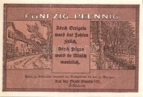 Német Birodalom/Weimari Köztársaság/ Strelitz 1922. 10Pf + 25Pf + 50Pf 3klf db, teljes sor T:I