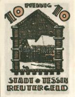 Német Birodalom/Weimari Köztársaság/ Tessin 1922. 10Pf + 25Pf + 50Pf 3klf db, teljes sor T:I-